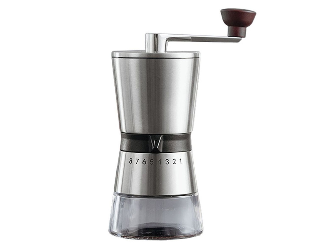 Moedor de café portátil com 8 velocidades, ideal para grãos de café, uso doméstico, na mesa de trabalho e em viagens.
