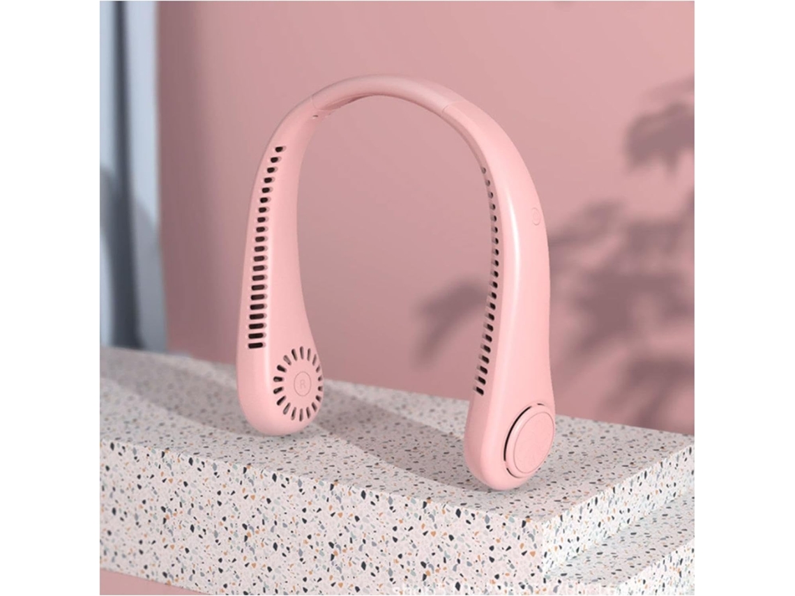Ventilador Portátil para Pescoço Recarregável S/MARCA com três velocidades silencioso