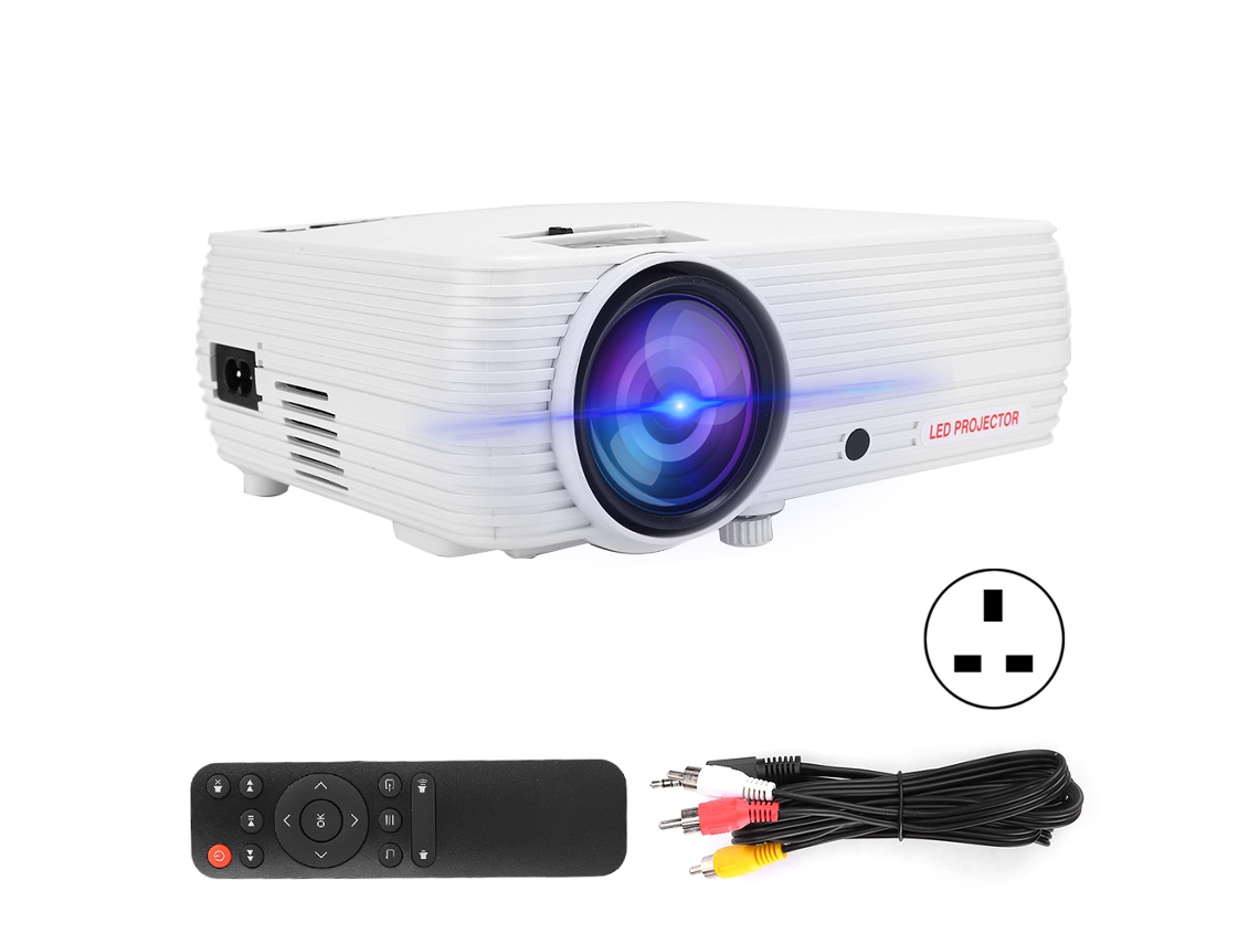 Projetor led portátil EOOCOO alta definição teatro casa