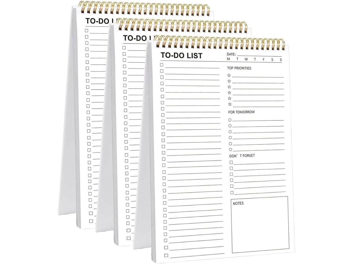 Bloco De Notas Com Lista De Tarefas, 8,5 X 11