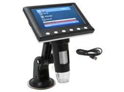 Microscópio Digital Lcd Com Aumento 1000x E 8 Leds Ajustáveis