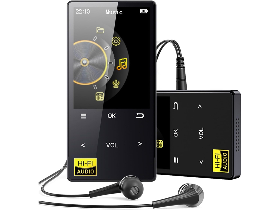 Leitor De Mp3 Portátil Bluetooth 5.4 32 Gb, Reprodutor Áudio Digital