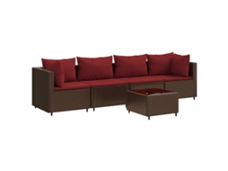 Garden Lounge Set, Garden Lounge Sets Vidaxl Marrom Rattan / Vime (n/a)