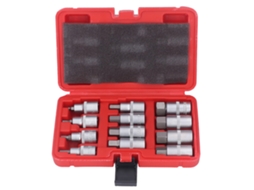 Conjunto de 12 soquetes impacto aço resistente desgaste 1/2 polegada para reparos automotivos e domésticos | S/MARCA