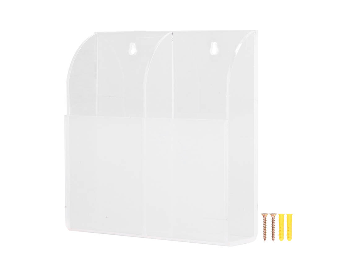 Suporte para Controle Remoto de Acrílico Parede Transparente Organizador Multifuncional | S/MARCA