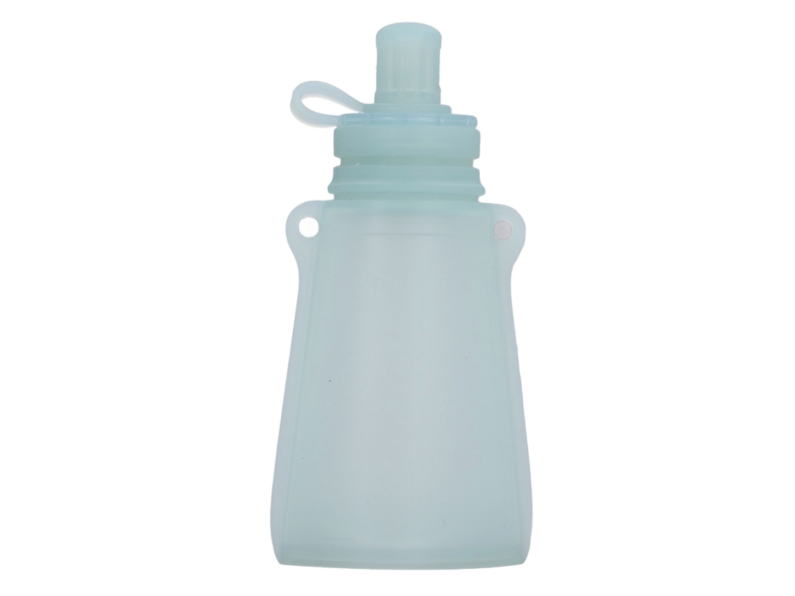 Mali sacos de Armazenamento de Leite Materno Silicone Reutilizáveis Anti vazamento 120ml Azul