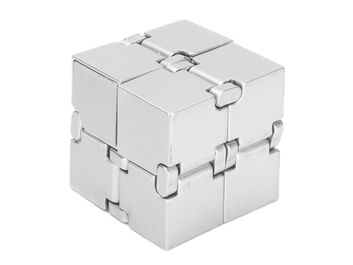Primerox brinquedo de Quebra cabeça para Pontas Dos Dedos Infinite Flipping Aço Prata Alivio Estresse