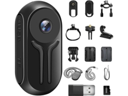 Mini Câmera de Ação 1080p, Mini Câmera Magnética para o Corpo, Câmera Esportiva Portátil e Compacta TAISHENGDA