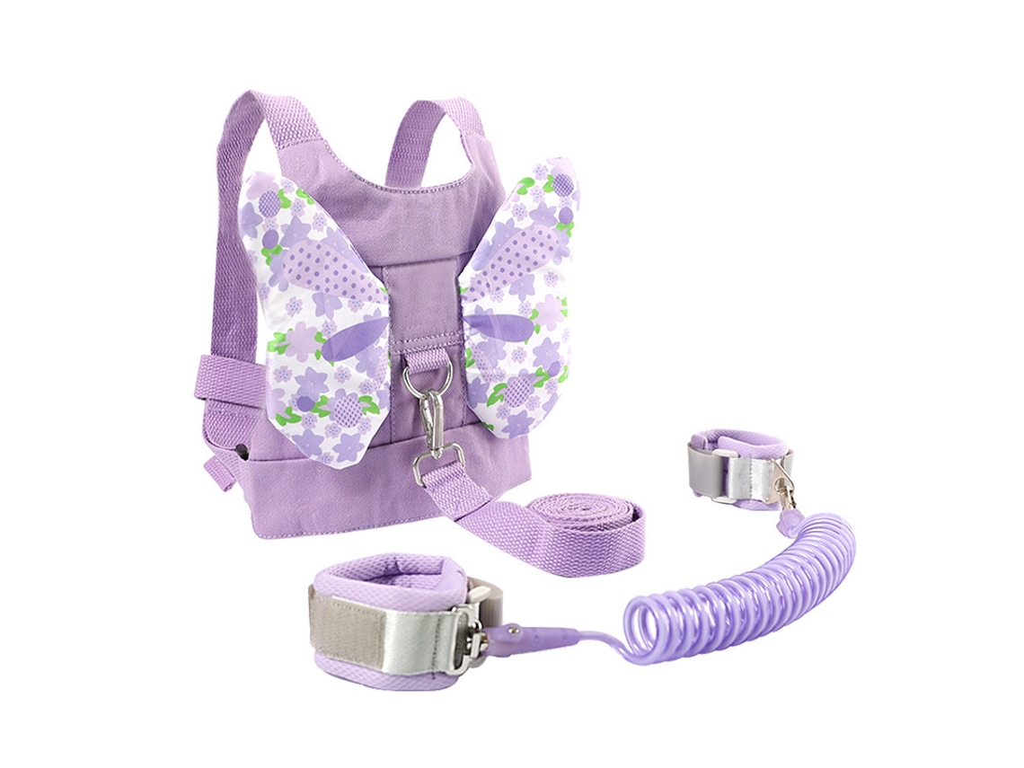 Coleira com Guia para Crianças + Corrente de Pulso Anti perda para Meninas, Ideal para Atividades Ao Ar Livre DIGITALLAB (roxo)