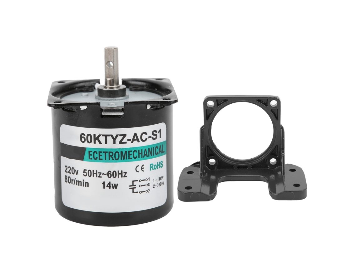 Motor Síncrono Ca 14w de Baixa Velocidade 80rpm 220v com Grande Torção Eixo Central Controle 2way para Indústria Automatizada