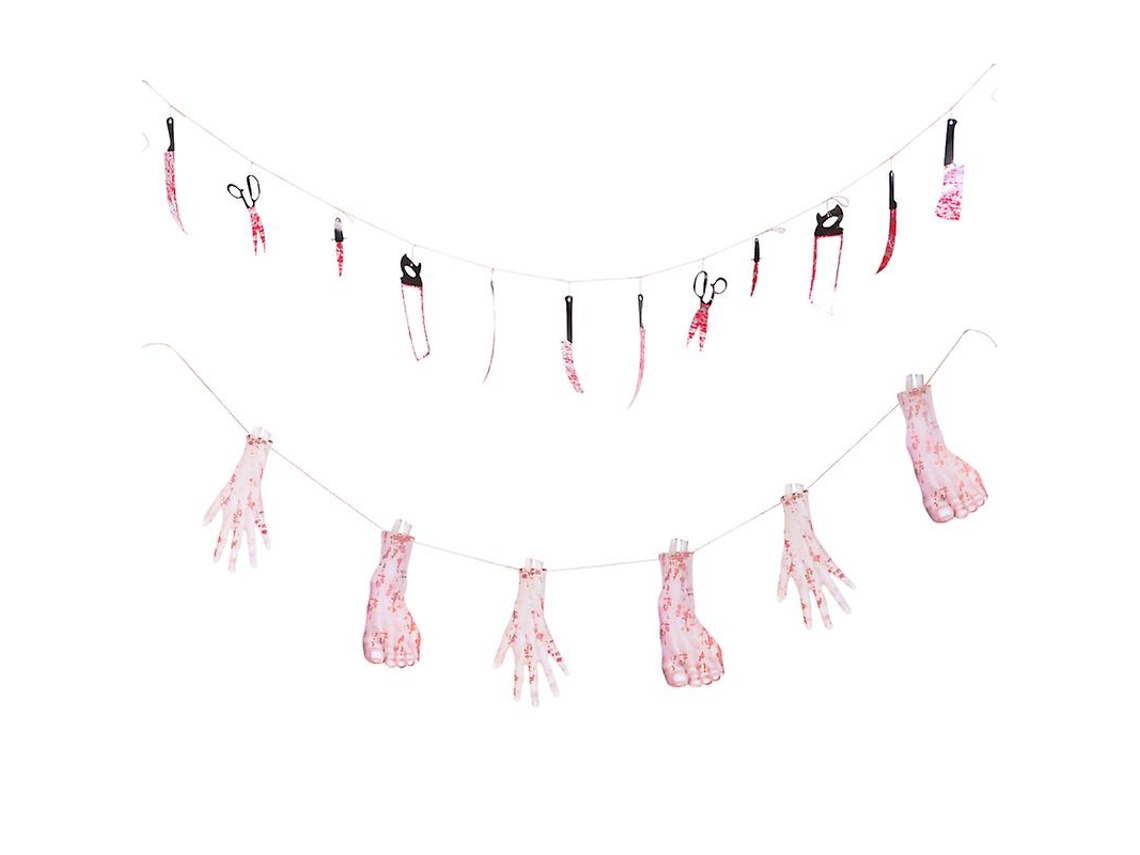 3 Conjuntos De Banner De Facas De Sangue Para Decorações De Halloween Allinless