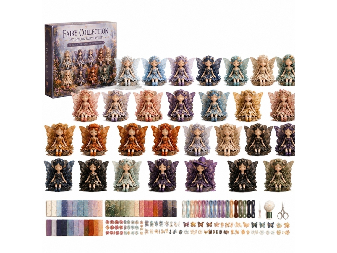 Kit De Costura E Patchwork (fadas - 28 Peças)