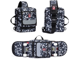 Mochila Transportadora de Skate ANSELF Camuflagem Azul