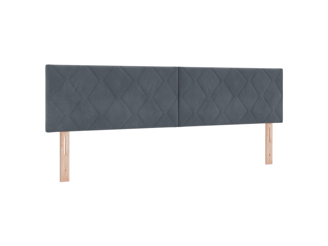 Estrutura De Cama King Size De Veludo Com Base De Lamas Vidaxl Cinzento Veludo (180x200 Cm)