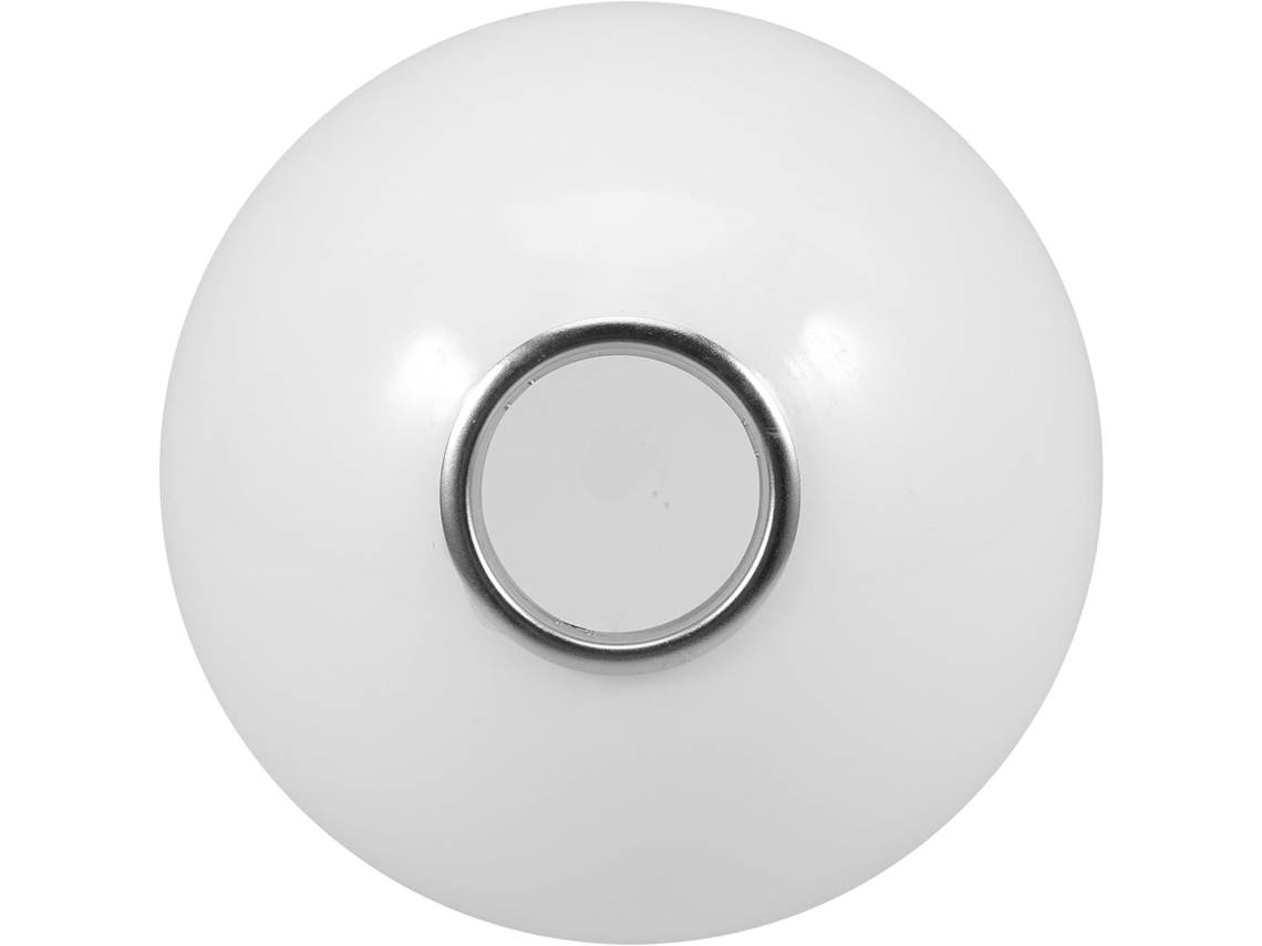 Abajur Redondo De Vidro Branco Leitoso, Com 150 Mm De Diâmetro, Decorativo Para Luminária.