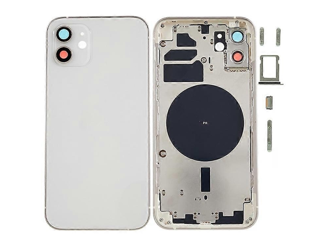 Lurelia Compatível Com Iphone 12 De 6, 1 Polegadas: Tampa Traseira Da Bateria E Placa Intermediária Moldada Para Substituir Os Dois Botões Laterais