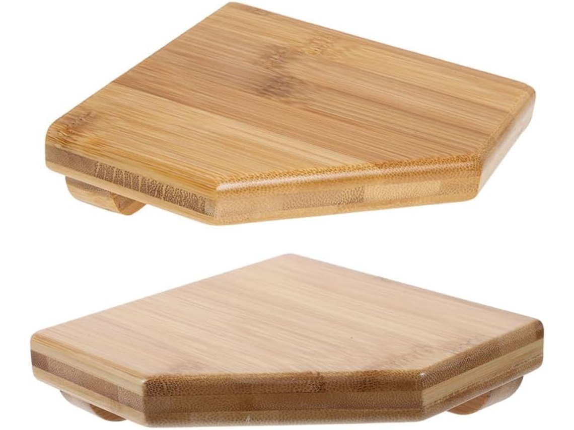 Prateleiras Flutuantes De Canto Lurrose, Conjunto De 2 Peças, Com Instalação Sem Furos Para Organização E Otimização De
