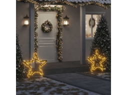 Vidaxl Decoração Estrela De Natal C/ Luz E Estacas 115 Luzes Led 85 Cm