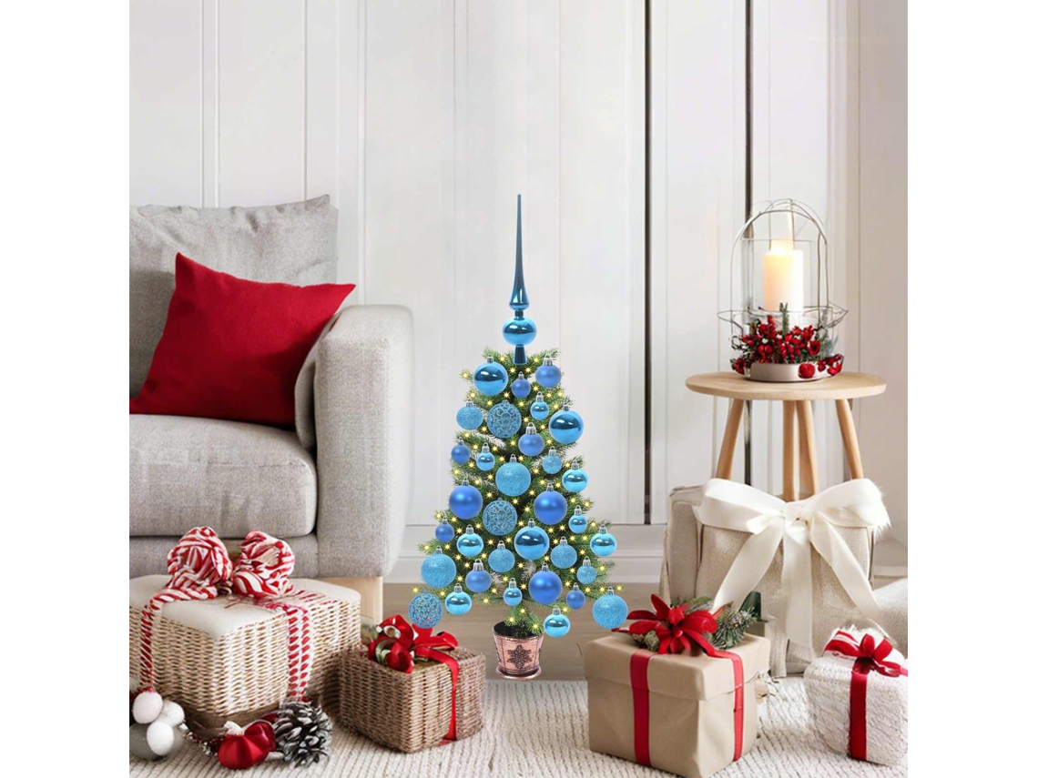 Vidaxl Árvore De Natal Com 150 Leds Com Suporte Verde 65 Cm Pe