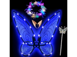 Asas De Fada Brilhantes Para Adultos, Tiaras De Led E Varinhas Mgicas Para Festa Com Tema De Fadas. Aquaforge