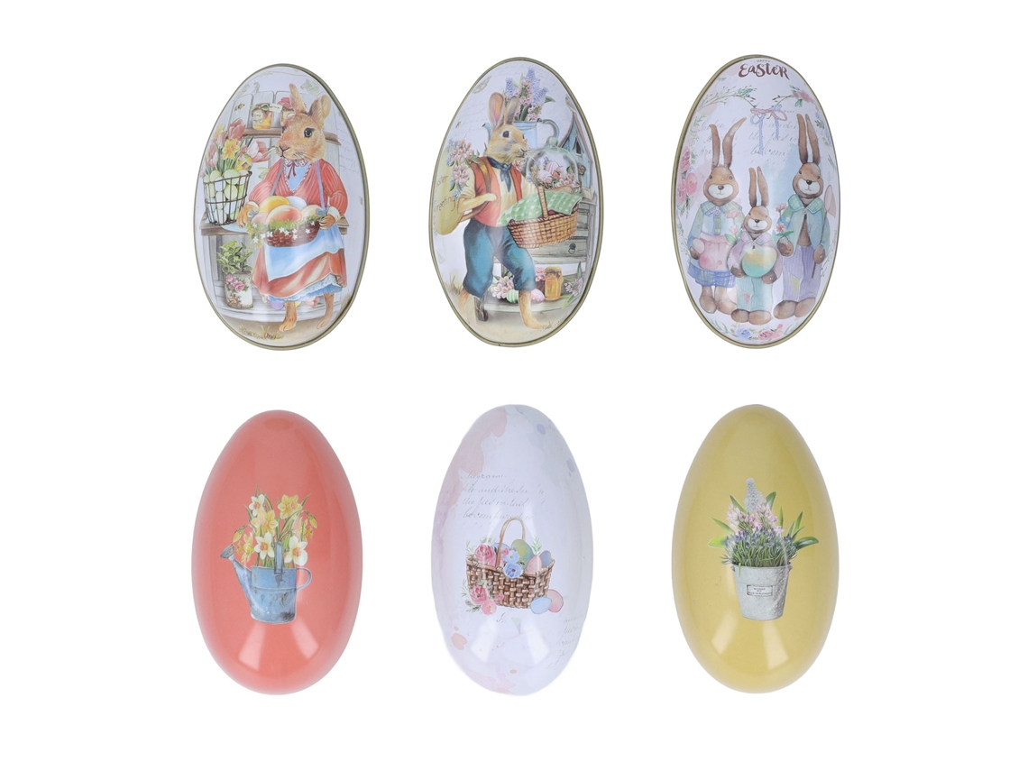 Latas De Ovo De Páscoa De Ferro Para Doces E Jóias