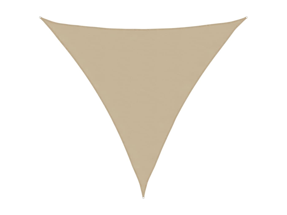 Vidaxl Para-sol Estilo Vela Tecido Oxford Triangular 4x4x4 M Bege