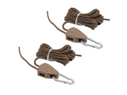 Corda de Tenda Camping Ajustável 4m 2 Peças Khaki