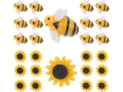 Alfinetes Decorativos Valiclud Em Resina E Aço, Com Design De Abelha E Girassol, Perfeitos Para Expressar Sua