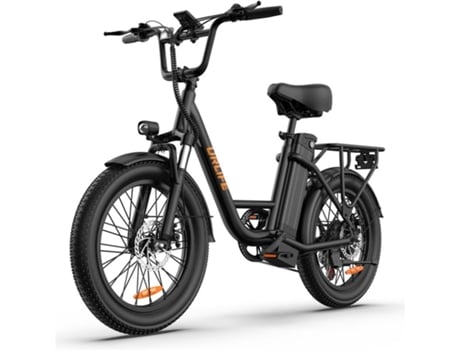 Bicicleta elétrica Urlife 500W 45km/h 48V/13Ah 20x3.0 pneus largos 100km preta