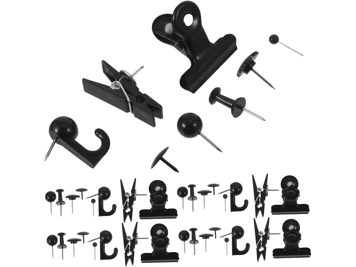 Conjunto De 418 Tachinhas Metal Preto Para Quadros Cortiça Gancho