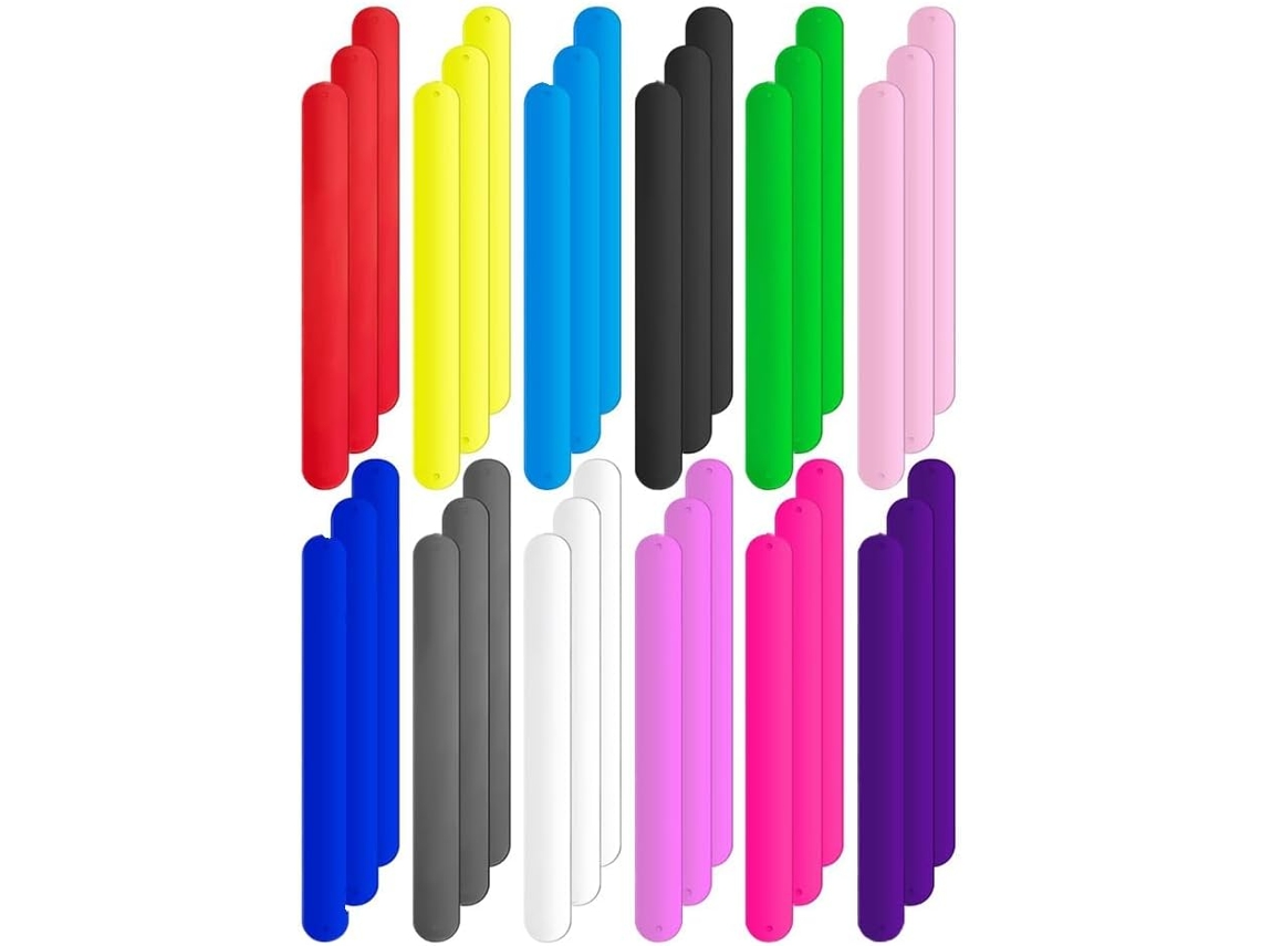 Alfinetes de papel para presentes, tiras de metal revestidas de silicone, 2,5 x 23 cm, suporte para pôsteres