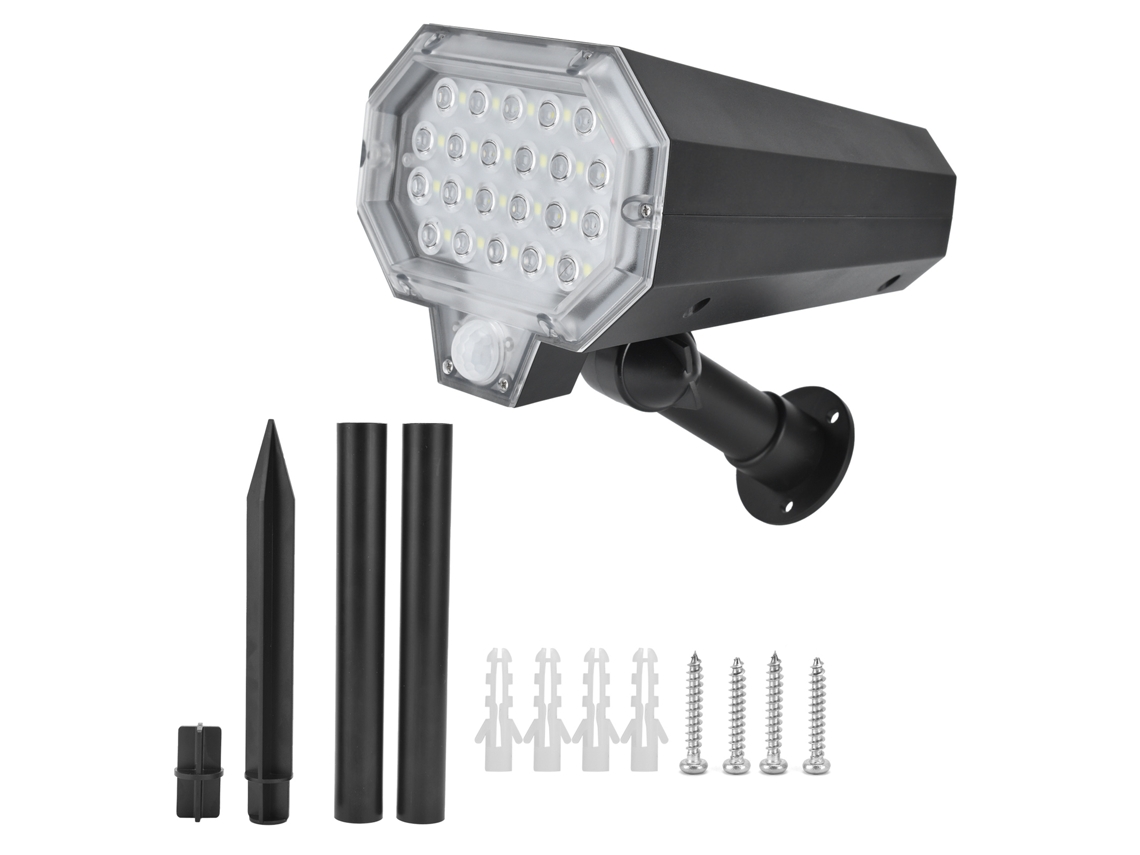 Lâmpada Solar Jardim com Indução Corporal 160° Rotação Automática 22led Parede Ip65