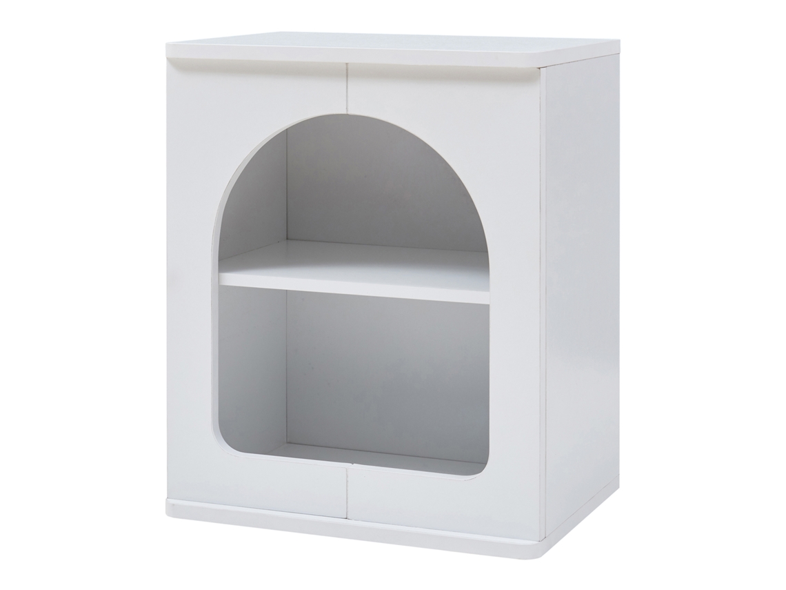 Armário De Cabeceira Trorhun 2 Compartimentos 48x40x30 Cm Branco [EN.CASA]
