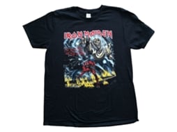 T-Shirt ROCK OFF Iron Maiden - Number Of The Beast Preto (Tamanho: L)