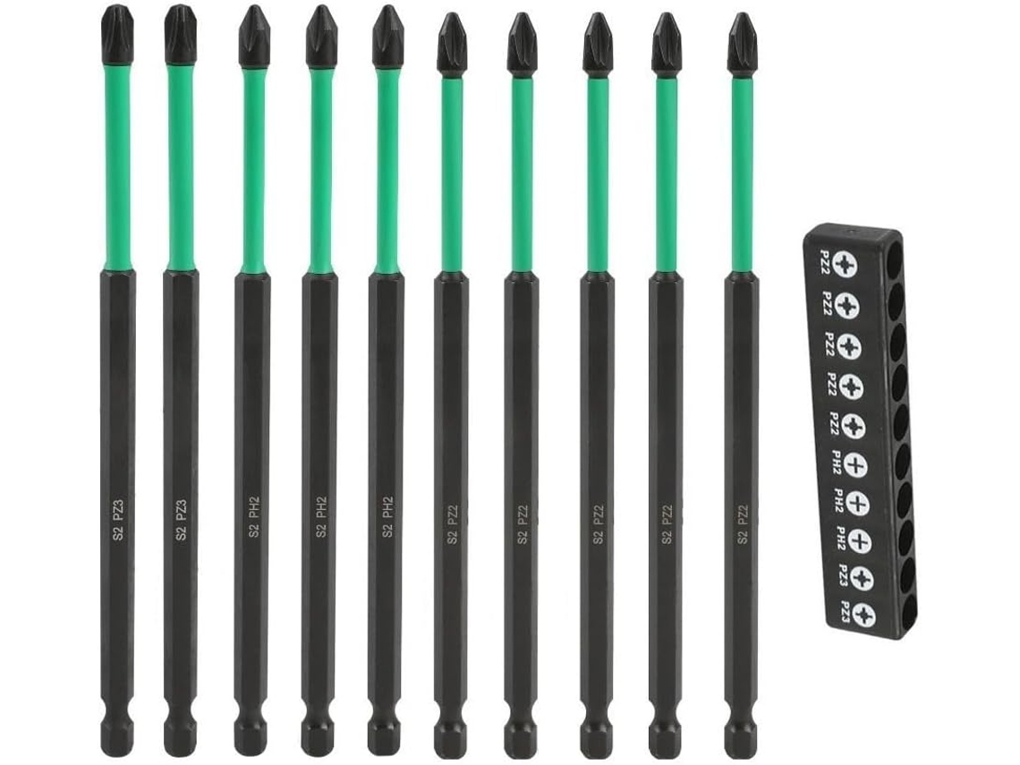 10 Pz2 Pz3 Ph2 6.35 Aço (conjunto De 150 Bits De Chave De Fenda Magnéticos)