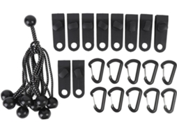10set Outdoor Tent Clips Set Windproof Fasteners Tarp Clamps Elastic Rope Plastic Buckle For Camping Hiking