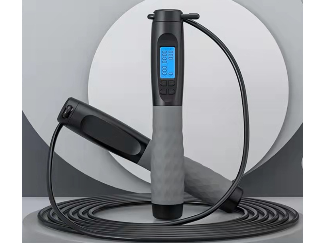 Corda De Pular Esportiva Cinza Preta, Corda De Pular Com Contador, Adulto/infantil/fitness Aquaforge