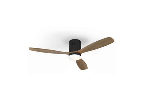 Ventilador SIROCO DC preto marrom LED integrado 132 cm SCHULLER