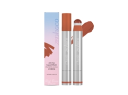 Destaque Blush Gloss Labial Dourado Feijão LAXISCREED