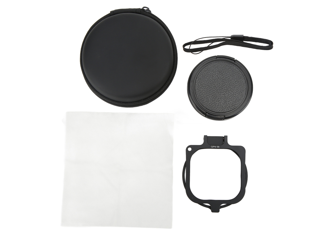 Filtro De Mergulho Junestar 58mm Para Câmera De Ação Hero 9 Lente Submarina Roxa Acessório De Fotografia