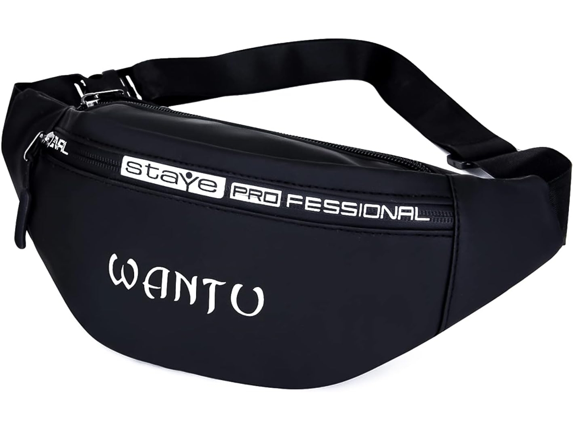 Pochete, Bolsa De Cintura, Bolsa De Anca Feminina, Elegante Preta, Para Mulheres E Homens, Desportos Ao Ar Livre, Viagens.