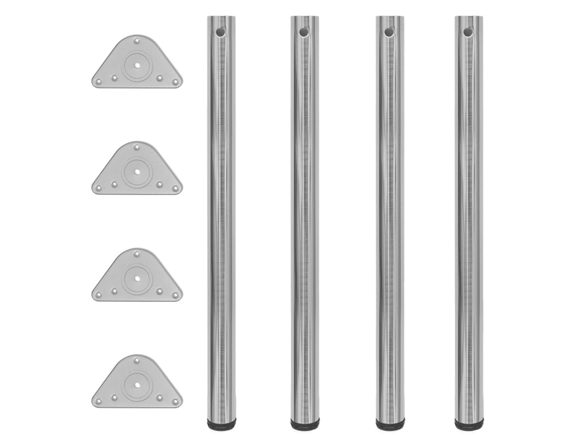 Table Leg, Table Legs Vidaxl Prateado Ferro (870 Mm)