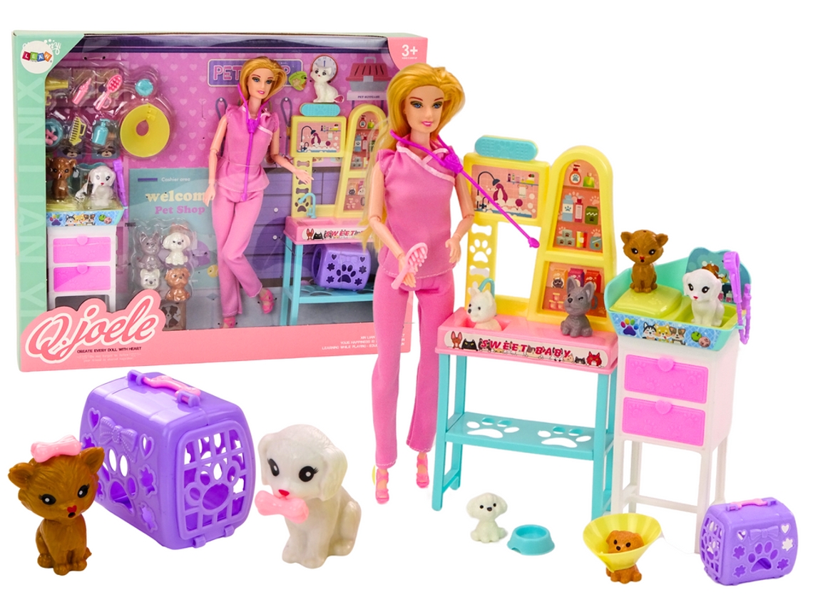 Conjunto De Bonecas Veterinárias, Móveis Para Tratamento, Acessórios, Animais De Estimação B.active