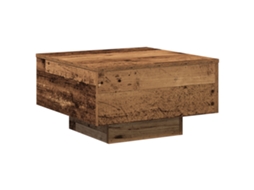 Conjunto 1 Mesa De Café Moderna Vidaxl Castanho Derivados De Madeira (55 X 55 X 31 Cm)