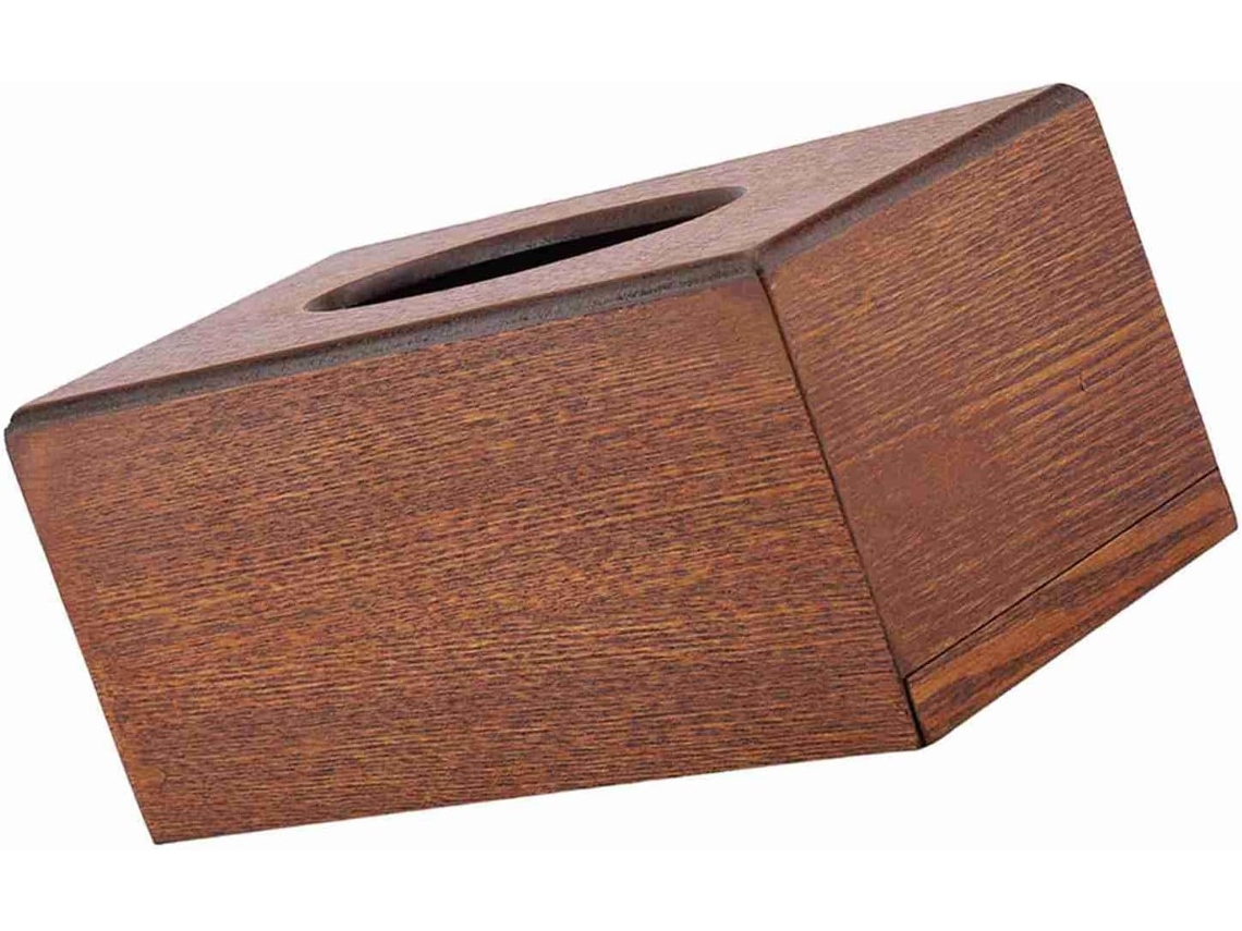 Porta-lenços Retangular De Madeira Natural - Ideal Para Sala De Estar E Quarto.