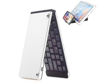 Wireless Double Folding Bluetooth Keyboard Rechargeable Full Size Ultra Slim Folding Keyboard Efdafss