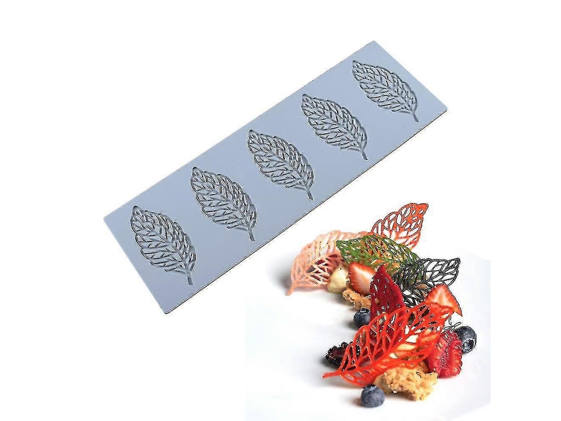 Molda De Folha Fofo Em Goma Silicone Com Formas De Folhas E Flores Vazias Para Fondant