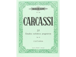 Livro 25 Estudios Melódicos Guitarra Op.60 de Gracià Tarragó e Mateo Carcassi (Espanhol)