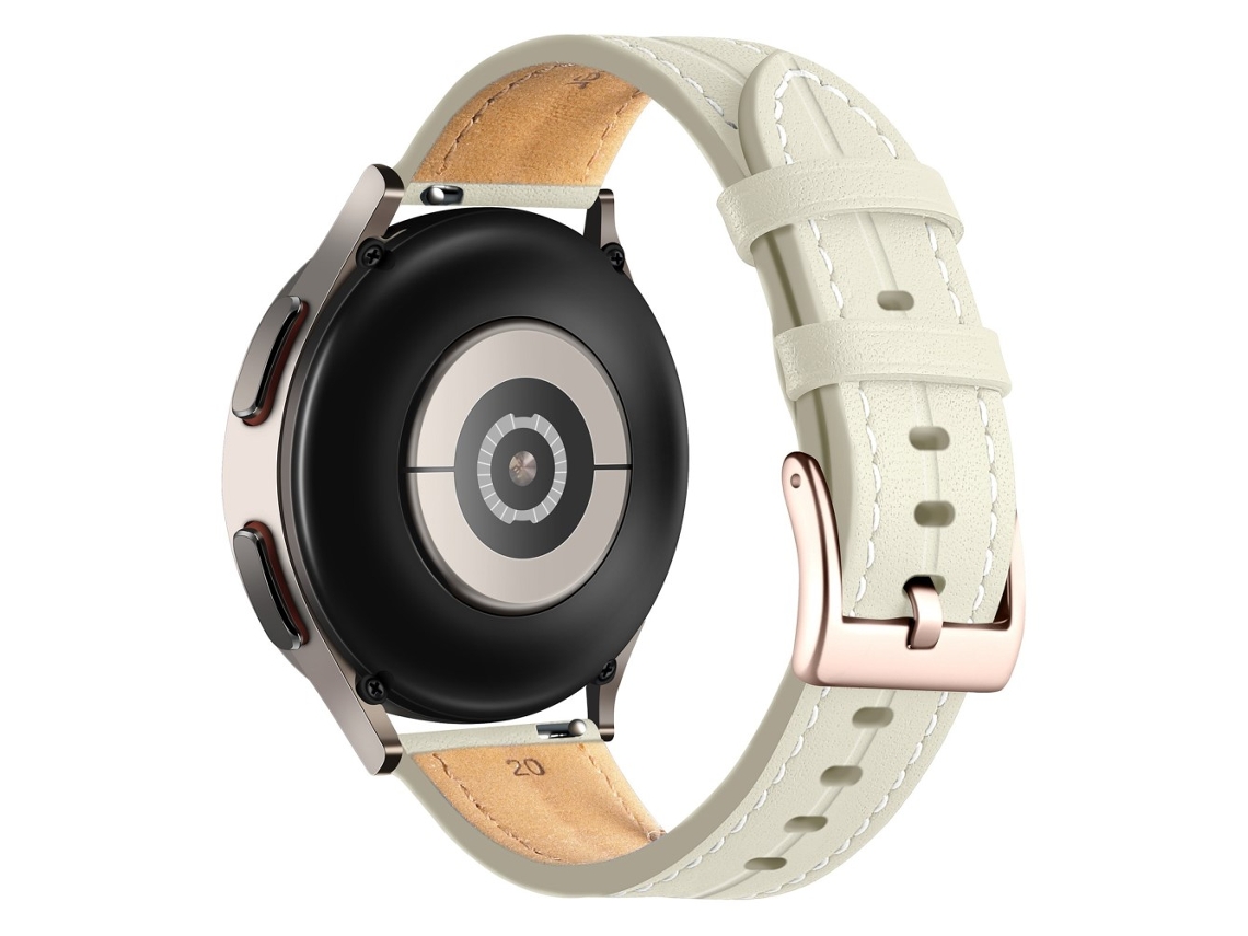 Bracelete de Couro Genuíno Liberação Rápida 20Mm para Coros Pace 2/Apex 42Mm Bege