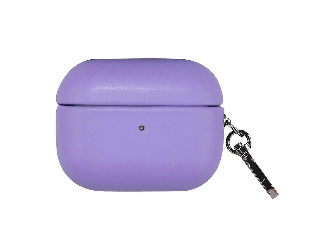 Capa protetora para fones de ouvido Bluetooth Semi Fibre AirPods 4 em couro PU com acabamento brilhante. GIECY